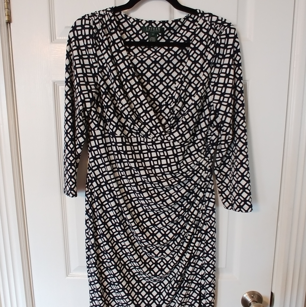 Ralph Lauren Navy and White Dress